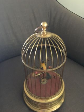 Antique Singing Bird In Cage