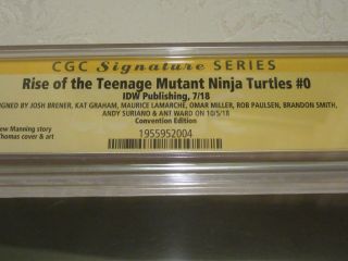 CGC SS IDW NYCC 2018 0 SDCC Cast Signed Rise Teenage Mutant Ninja Turtles 9.  8 3