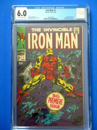 Iron Man 1 - Cgc 6.  0 - Huge Silver Age Key Premiere - 1st Solo Iron Man Issue
