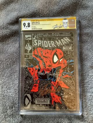 1990 Spider - Man 1 Silver Edition Cgc 9.  8 Ss Stan Lee & Todd Mcfarlane Signed