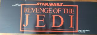 Vintage Poster Revenge Of The Jedi 1982 Trade Insert Quad Fold Star Wars Empire