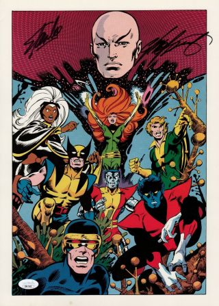 X - Men 1978 Art Print Signed By Stan Lee & Chris Claremont Jsa