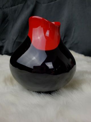 Striking Royal Doulton Flambe Vase 1605 " Rouge Et Noir "