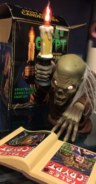 Vtg 1996 Tales From The Crypt Keeper Haunted Candelabra Halloween Decoration Box