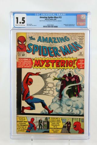 Spider - Man 13 Cgc 1.  5 (bundled With Mysterio Pop Figure)