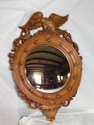 Federal American Eagle Porthole Convex 13 Colony Nautical Mirror Bullseye Gold