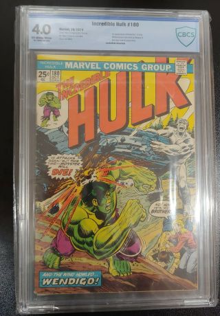 Incredible Hulk 180 (1974,  Marvel) 1st Cameo Appearance Of Wolverine Cbcs