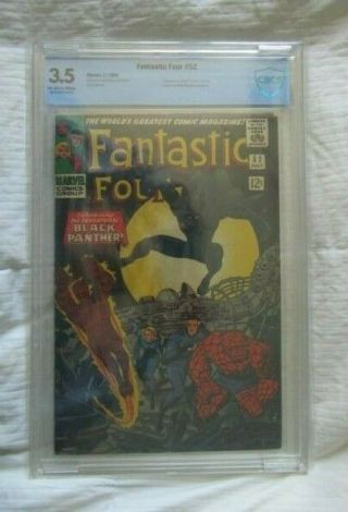 The Fantastic Four 52 Cgcs 3.  5 Ow/w Not Pressed First App.  Black Panther