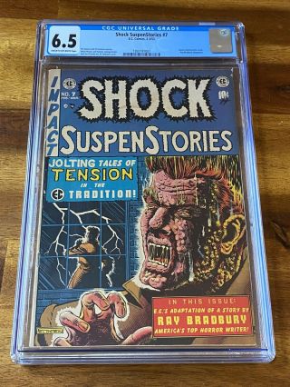 Shock Suspenstories 7 Cgc 6.  5 Electrocution Cover Ec Golden Age Pre - Code Horror