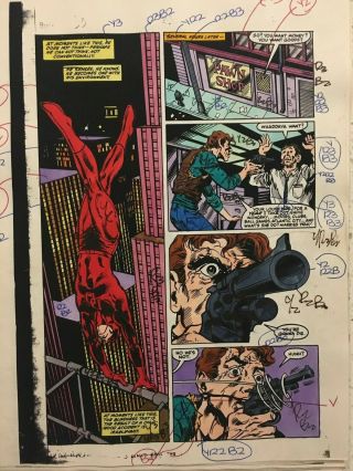 Daredevil 223 (1985) Color Guide Art Complete Story 22 Pages