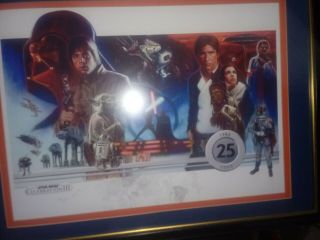 Very Rare Star Wars Celebration Iii 25th Anniversary Poster Signed By Tom Pal