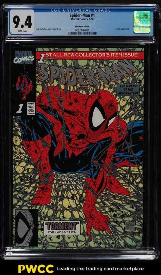 1990 Marvel Comics Spider - Man 1 Platinum,  Todd Mcfarlane Cgc 9.  4