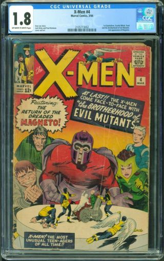 X - Men 4 Cgc 1.  8 1st Quicksilver,  Scarlet Witch,  Toad Hot Book Key