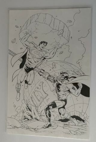 Superman V Cyborg Reign Of The Supermen Art By Tom Grummett