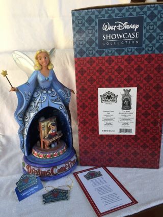 Jim Shore " Dreams Come True " Enesco Figurine Blue Fairy Pinocchio Music