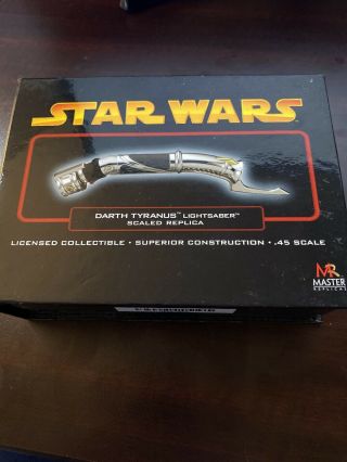 Star Wars Master Replicas Mini Lightsaber.  45 Scaled Darth Tyranus Sw - 320