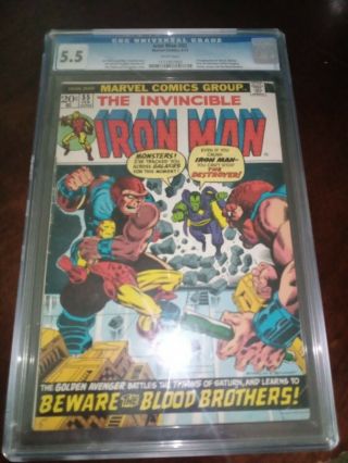 Iron Man 55 (feb 1973,  Marvel) Cgc 5.  5