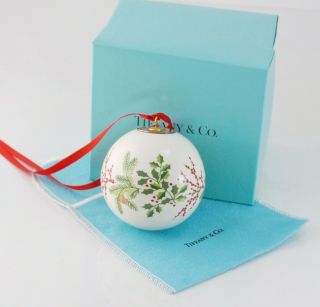 Tiffany & Co.  Italian Porcelain Christmas Ornament
