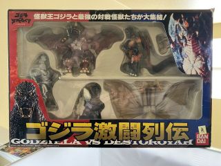 Godzilla Vs Destroyah 1995 Japanese Bandai 4” Figure Set - Rare
