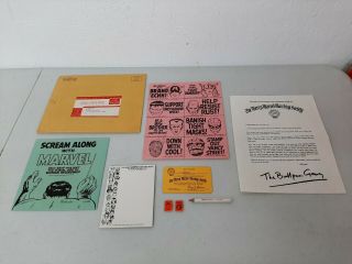 Vintage 1967 Marvel Mmms Club Kit Mail - Order (merry Marvel Marching Society)