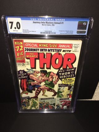 Journey Into Mystery Annual 1 Cgc 7.  0 White Pages 1st Hercules