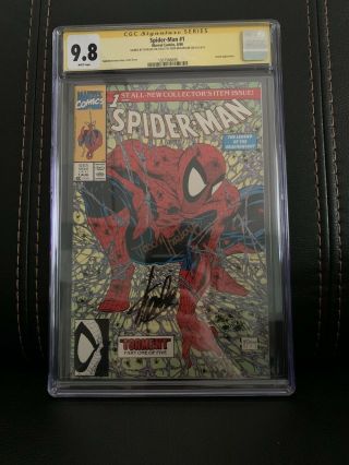 Spider - Man 1 Cgc 9.  8 (aug 1990,  Marvel) Signed By Stan Lee And Todd Mcfarlane.