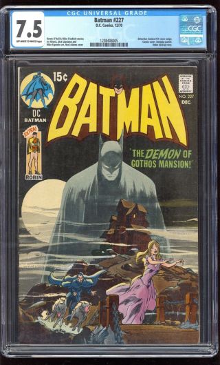 Batman 227 Dc 1970 Cgc 7.  5 Vf - Classic Neal Adams Cover