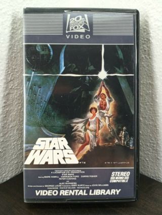 Star Wars 1982 Video Rental Library R 174997 Really