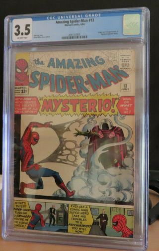 The Spider - Man 13 Mysterio (marvel,  1964) Cgc 3.  5 Off - White 2097357001