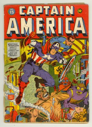 Captain America Comics 15 Incomplete Missing 4 Wraps