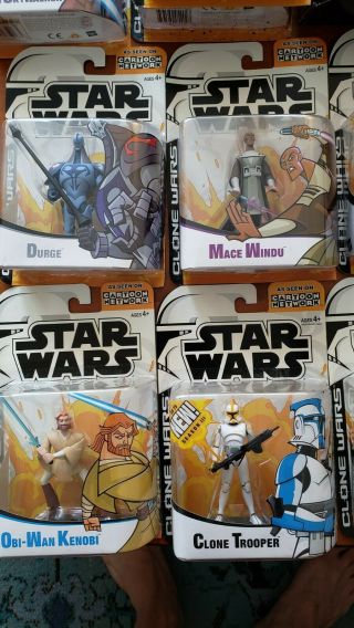 Star Wars Clone Wars Cartoon Network Action Figures - Set of 13 Figures 3