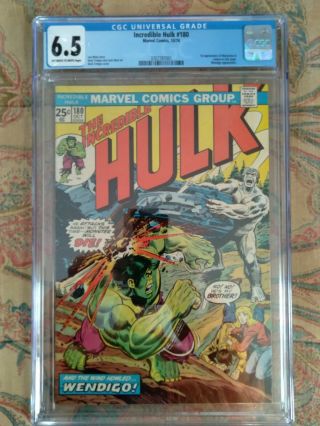 Incredible Hulk 180 First Wolverine Cgc 6.  5