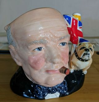 Royal Doulton Winston Churchill Bulldog Character Jug Of Year 1992 D6907 Jo