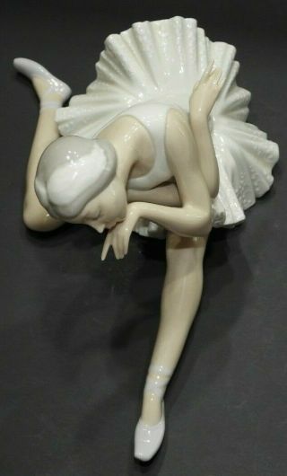 Lladro Death Of A Swan 4855 Retired Glazed Girl Dancing Ballet