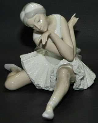 Lladro Death of a Swan 4855 Retired Glazed Girl Dancing Ballet 2