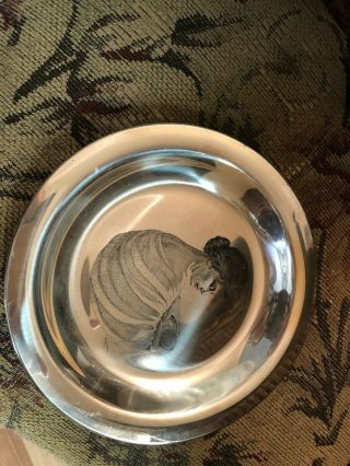 THE 1972 FRANKLIN MOTHER ' S DAY PLATE SOLID STERLING SILVER 2