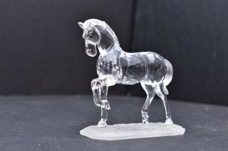 Swarovski Austria Scs Arabian Stallion Horse Silver Crystal Figurine Statue