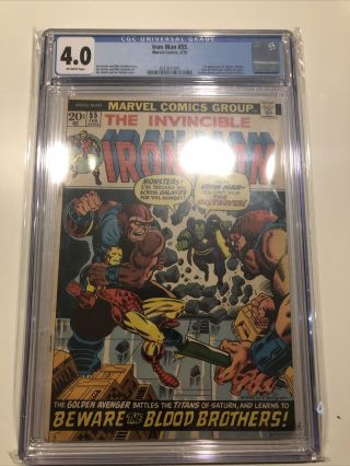 Iron Man 55 Cgc 4.  0 First Appearance Of Thanos And Dead The Destroyer