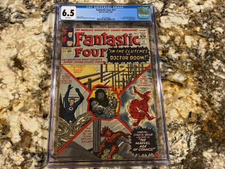Fantastic Four 17 Cgc 6.  5 Rare White Pages 1963 Early Dr Doom Cover Invest Now