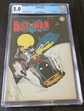 Batman 26 CGC 5.  0 Off - White to White Pages Cavalier appear Alfred backup story 2