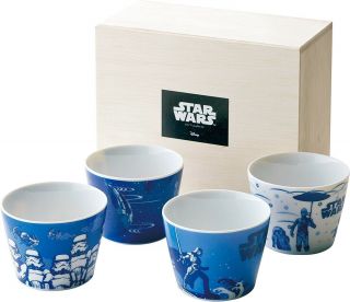 Star Wars Japan Soba Bowl Set Of 4 - Very Rare,  Only Found In Japan -