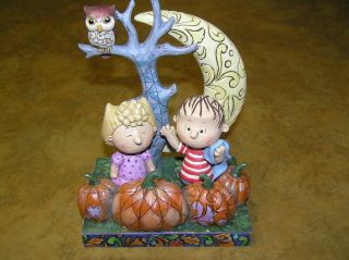 Peanuts Jim Shore " Waiting For The Great Pumpkin " 4042374 Figurine 2014