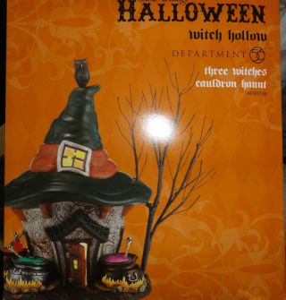 Department 56 Halloween Three Witches Cauldron Haunt Mib