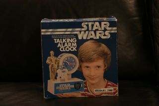 Vintage 1980 Star Wars Talking Alarm Clock C3po R2 - D2