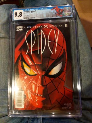 Universe X: Spidey 1 Recalled 9.  8 Rare 1 Out Of 7 Graded 9.  8