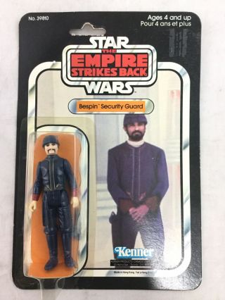 1980 Kenner Canada Star Wars Rotj Bespin Security Guard On 31a Cardback