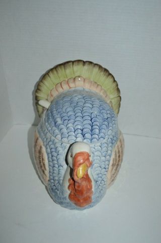 Vintage Fitz and Floyd Large Turkey Shaped Soup Tureen with Ladle Made in Japan 2