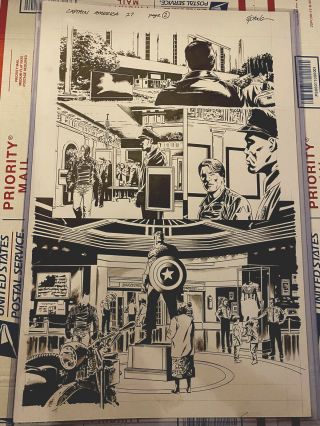 Captain America 27 Page 2 Comic Art Steve Epting Winter Soldier Museum