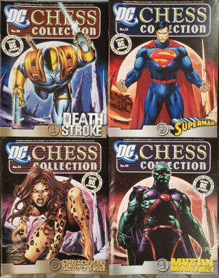 Eaglemoss Dc Chess Set Complete 32 Piece With 2 Le Boards
