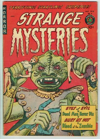 Strange Mysteries 5 Fn/6.  0 - Crazy Pre - Code Horror Cover On Superior